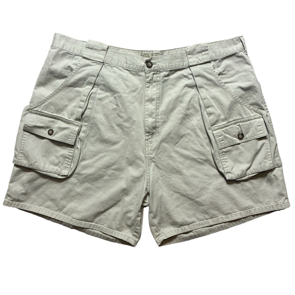 Munsingwear Khaki Tan‎ Cargo Shorts Men's Size 42 100% Cotton Front Back Pockets